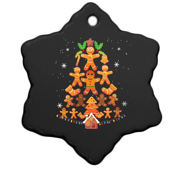 Jolly Gingerbread Christmas Tree Gingerbread Decor Ceramic Star Ornament