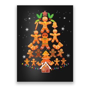 Jolly Gingerbread Christmas Tree Gingerbread Decor Poster