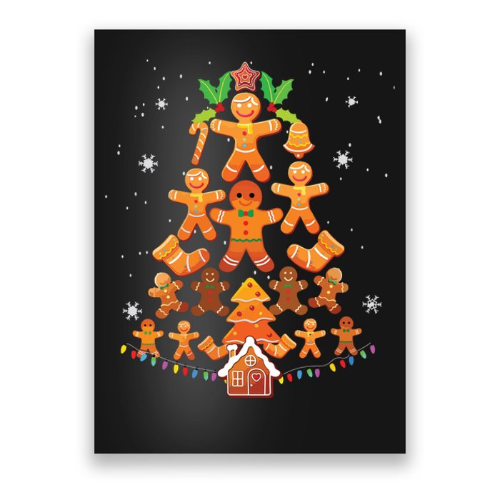 Jolly Gingerbread Christmas Tree Gingerbread Decor Poster