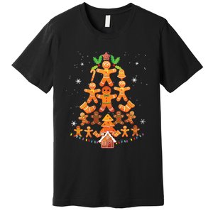 Jolly Gingerbread Christmas Tree Gingerbread Decor Premium T-Shirt