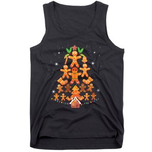 Jolly Gingerbread Christmas Tree Gingerbread Decor Tank Top