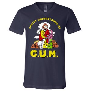 Jesus God Christ Understands Me Cum V-Neck T-Shirt