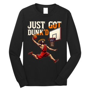 Just Got Dunked Jesus Dunking Baptism Long Sleeve Shirt