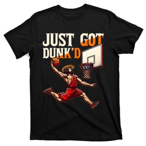 Just Got Dunked Jesus Dunking Baptism T-Shirt