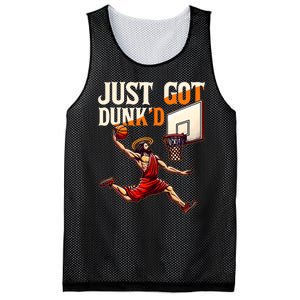 Just Got Dunked Jesus Dunking Baptism Mesh Reversible Basketball Jersey Tank