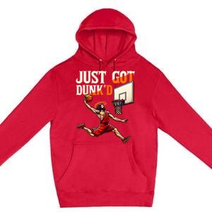 Just Got Dunked Jesus Dunking Baptism Premium Pullover Hoodie