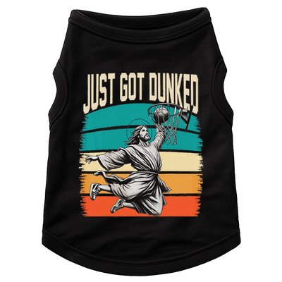 Just Got Dunked Jesus Dunking Baptism Playing Basketball Doggie Tank