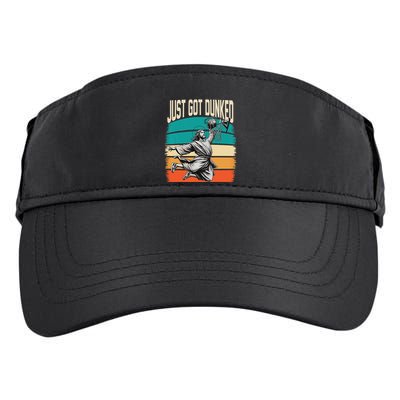 Just Got Dunked Jesus Dunking Baptism Playing Basketball Adult Drive Performance Visor