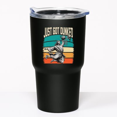 Just Got Dunked Jesus Dunking Baptism Playing Basketball Tumbler