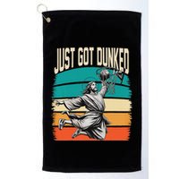 Just Got Dunked Jesus Dunking Baptism Playing Basketball Golf Towel