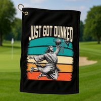 Just Got Dunked Jesus Dunking Baptism Playing Basketball Golf Towel