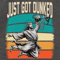 Just Got Dunked Jesus Dunking Baptism Playing Basketball Vector Backpack
