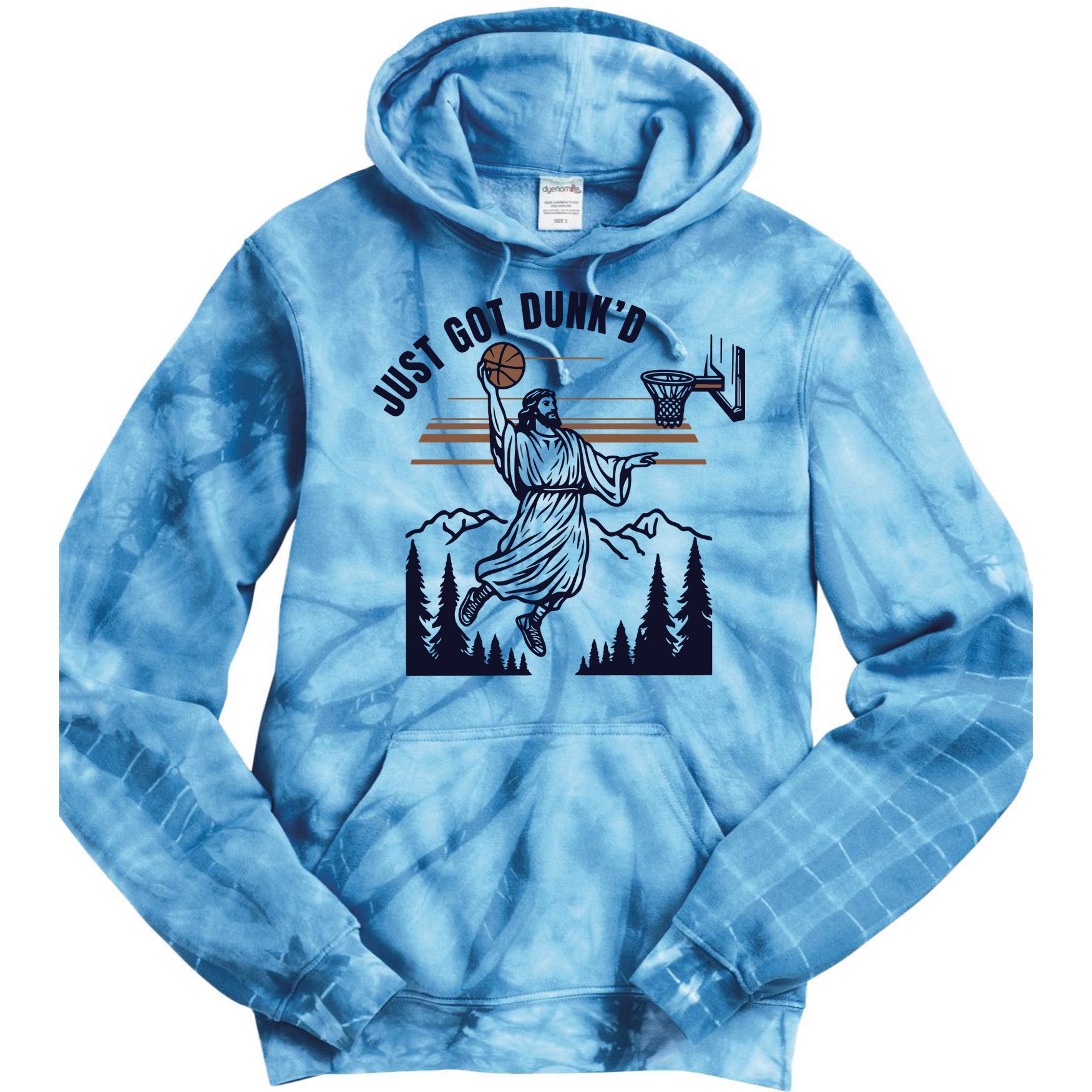 Just Got Dunked Funny Baptism Tie Dye Hoodie