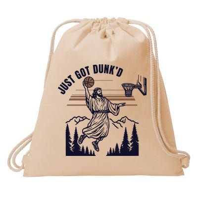 Just Got Dunked Funny Baptism Drawstring Bag
