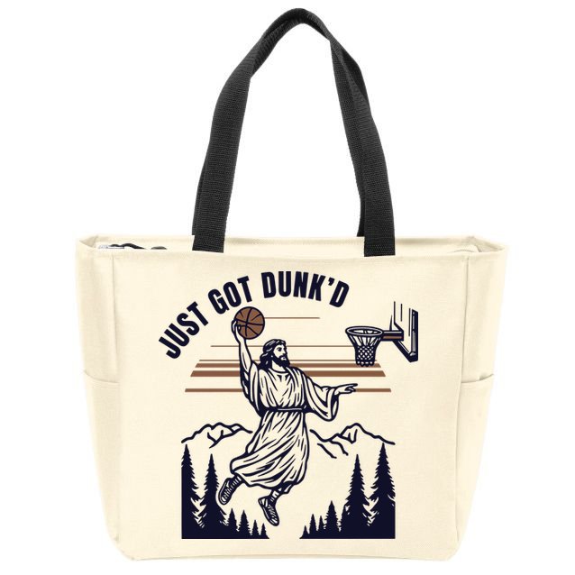 Just Got Dunked Funny Baptism Zip Tote Bag