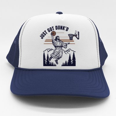 Just Got Dunked Funny Baptism Trucker Hat