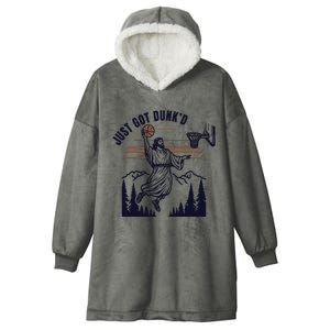 Just Got Dunked Funny Baptism Hooded Wearable Blanket