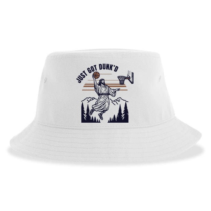 Just Got Dunked Funny Baptism Sustainable Bucket Hat