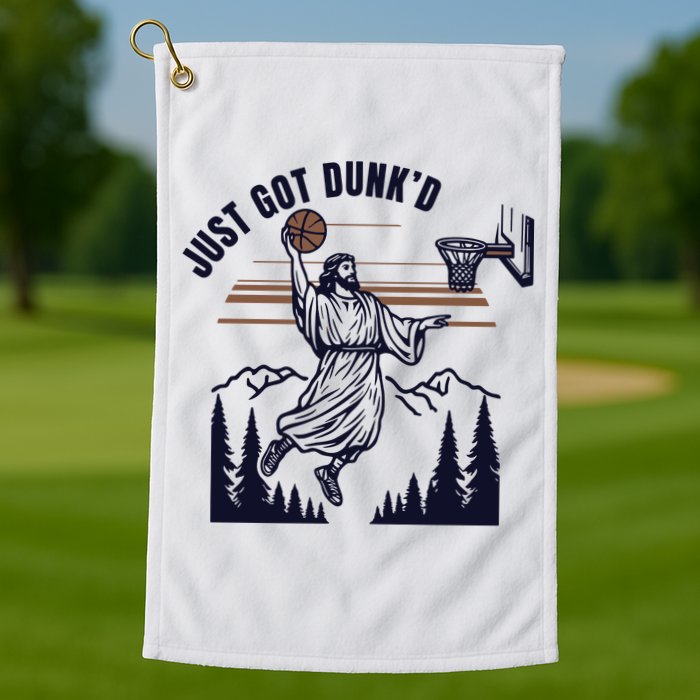 Just Got Dunked Funny Baptism Golf Towel