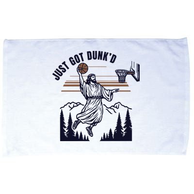 Just Got Dunked Funny Baptism Microfiber Hand Towel