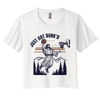 Just Got Dunked Funny Baptism Women's Crop Top Tee
