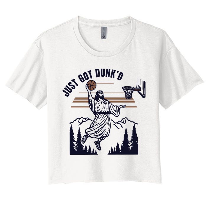 Just Got Dunked Funny Baptism Women's Crop Top Tee