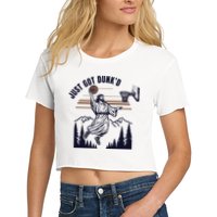 Just Got Dunked Funny Baptism Women's Crop Top Tee