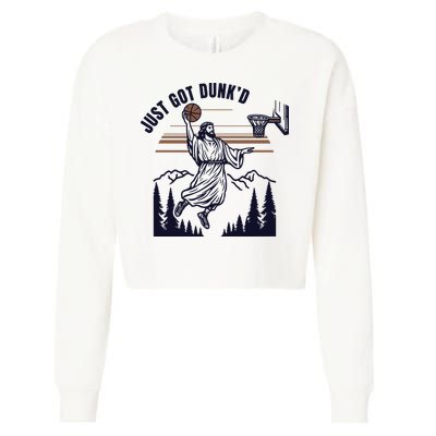 Just Got Dunked Funny Baptism Cropped Pullover Crew
