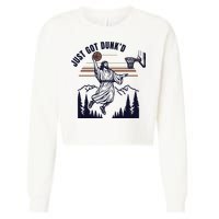 Just Got Dunked Funny Baptism Cropped Pullover Crew