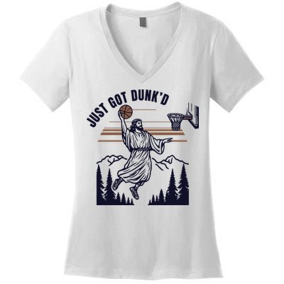 Just Got Dunked Funny Baptism Women's V-Neck T-Shirt