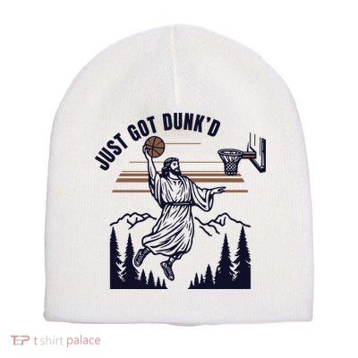 Just Got Dunked Funny Baptism Short Acrylic Beanie
