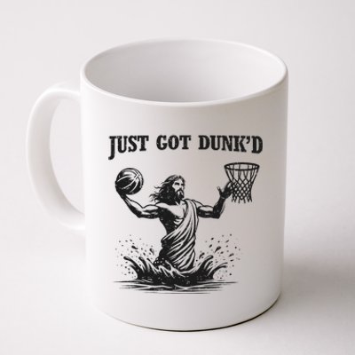 Just Got Dunked Funny Baptism Jesus Playing Basketball Coffee Mug