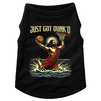 Just Got Dunked Jesus Dunking Baptism Playing Basketball Doggie Tank