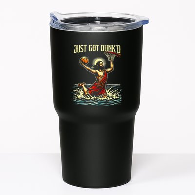 Just Got Dunked Jesus Dunking Baptism Playing Basketball Tumbler