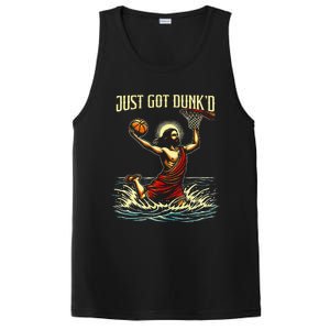 Just Got Dunked Jesus Dunking Baptism Playing Basketball PosiCharge Competitor Tank