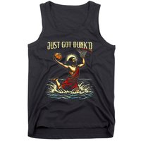 Just Got Dunked Jesus Dunking Baptism Playing Basketball Tank Top