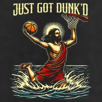 Just Got Dunked Jesus Dunking Baptism Playing Basketball Microfiber Hand Towel