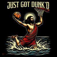 Just Got Dunked Jesus Dunking Baptism Playing Basketball Wool Snapback Cap