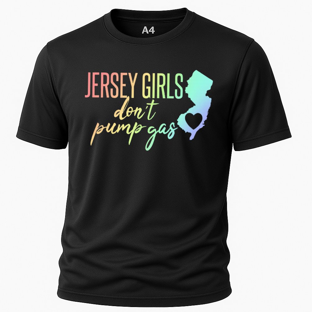 Jersey Girl Dont Pump Gas State Heart Cooling Performance Crew T-Shirt