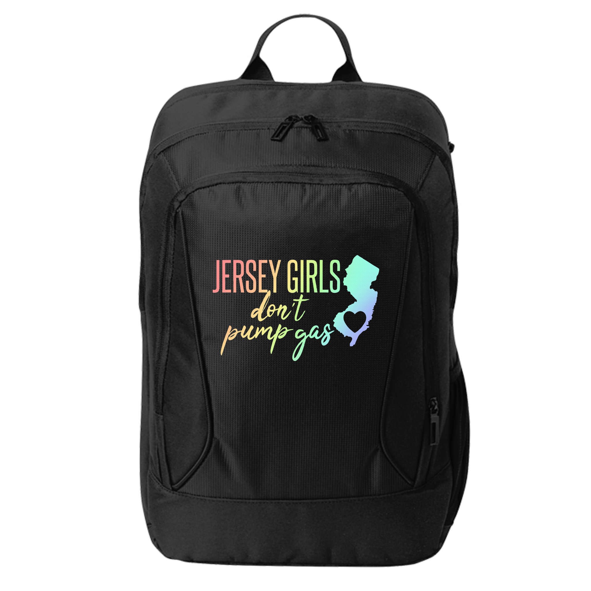 Jersey Girl Dont Pump Gas State Heart City Backpack