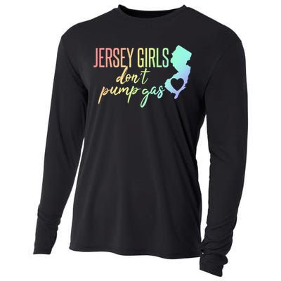 Jersey Girl Dont Pump Gas State Heart Cooling Performance Long Sleeve Crew