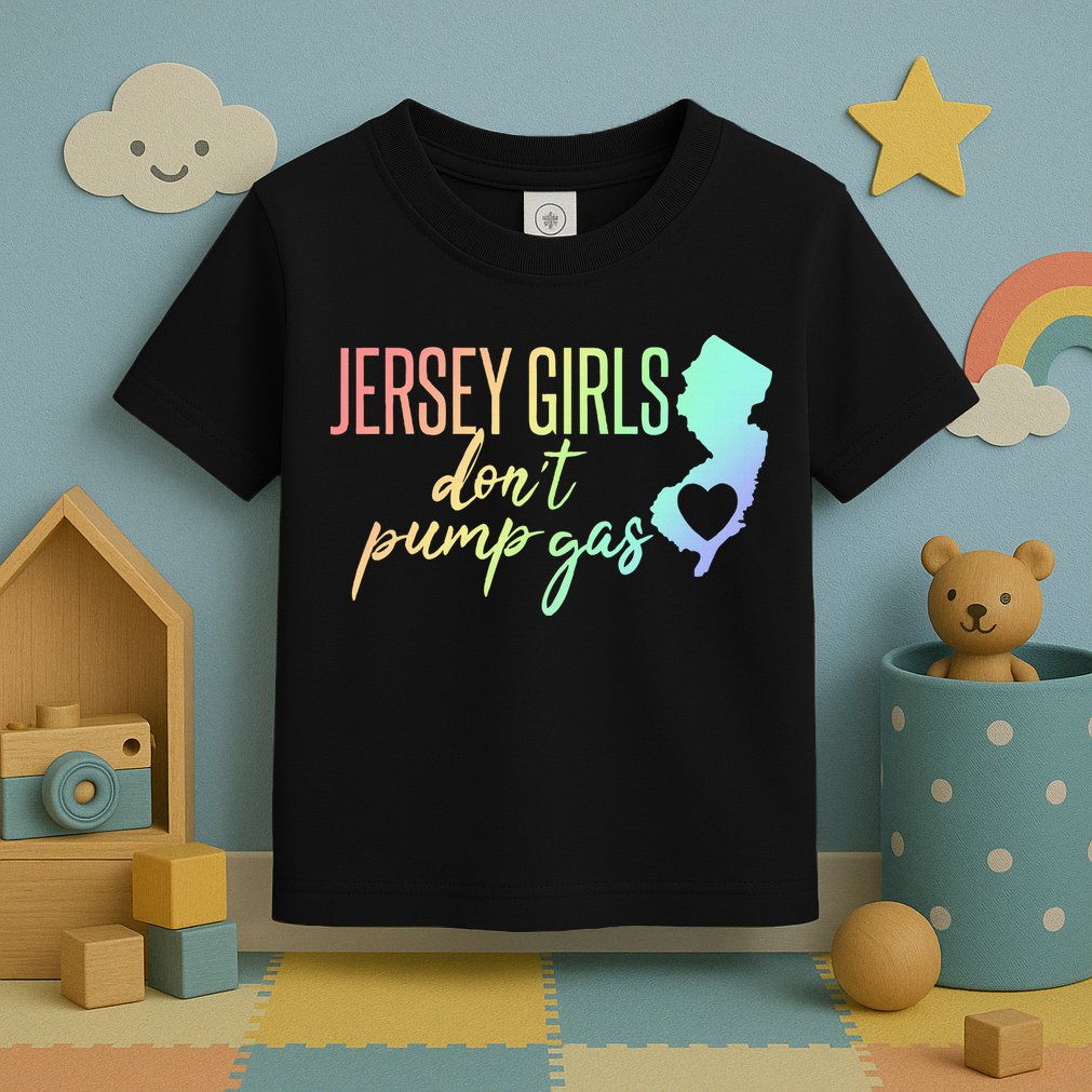 Jersey Girl Dont Pump Gas State Heart Toddler T-Shirt