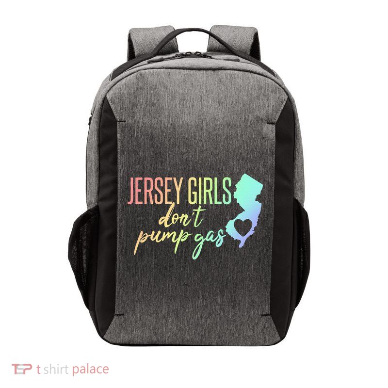 Jersey Girl Dont Pump Gas State Heart Vector Backpack