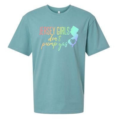 Jersey Girl Dont Pump Gas State Heart Sueded Cloud Jersey T-Shirt