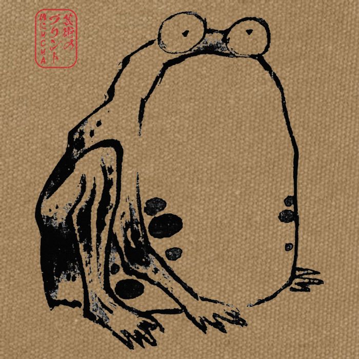 Japanese Grumpy Frog Ukiyoe Anime Japanese Cotton Canvas Backpack