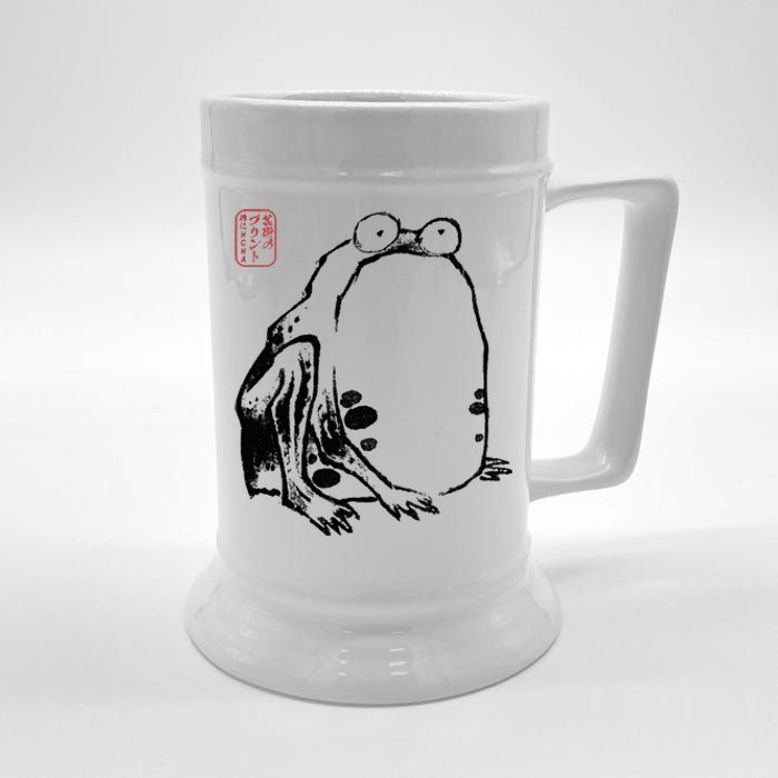 Japanese Grumpy Frog Ukiyoe Anime Japanese Beer Stein