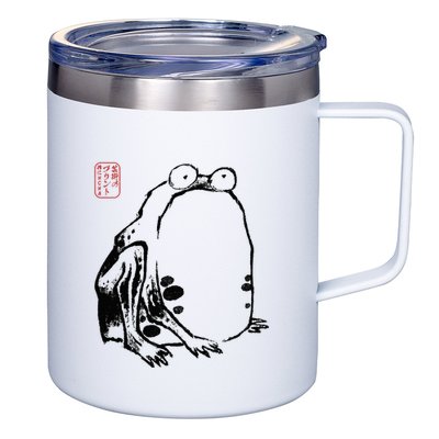 Japanese Grumpy Frog Ukiyoe Anime Japanese 12oz Stainless Steel Coffee Mug