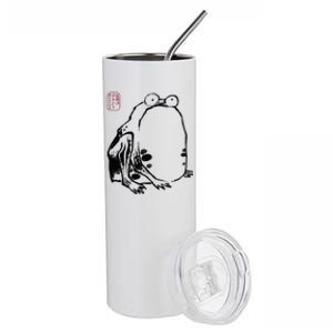 Japanese Grumpy Frog Ukiyoe Anime Japanese Stainless Steel Tumbler