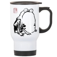 Japanese Grumpy Frog Ukiyoe Anime Japanese Stainless Steel Travel Mug