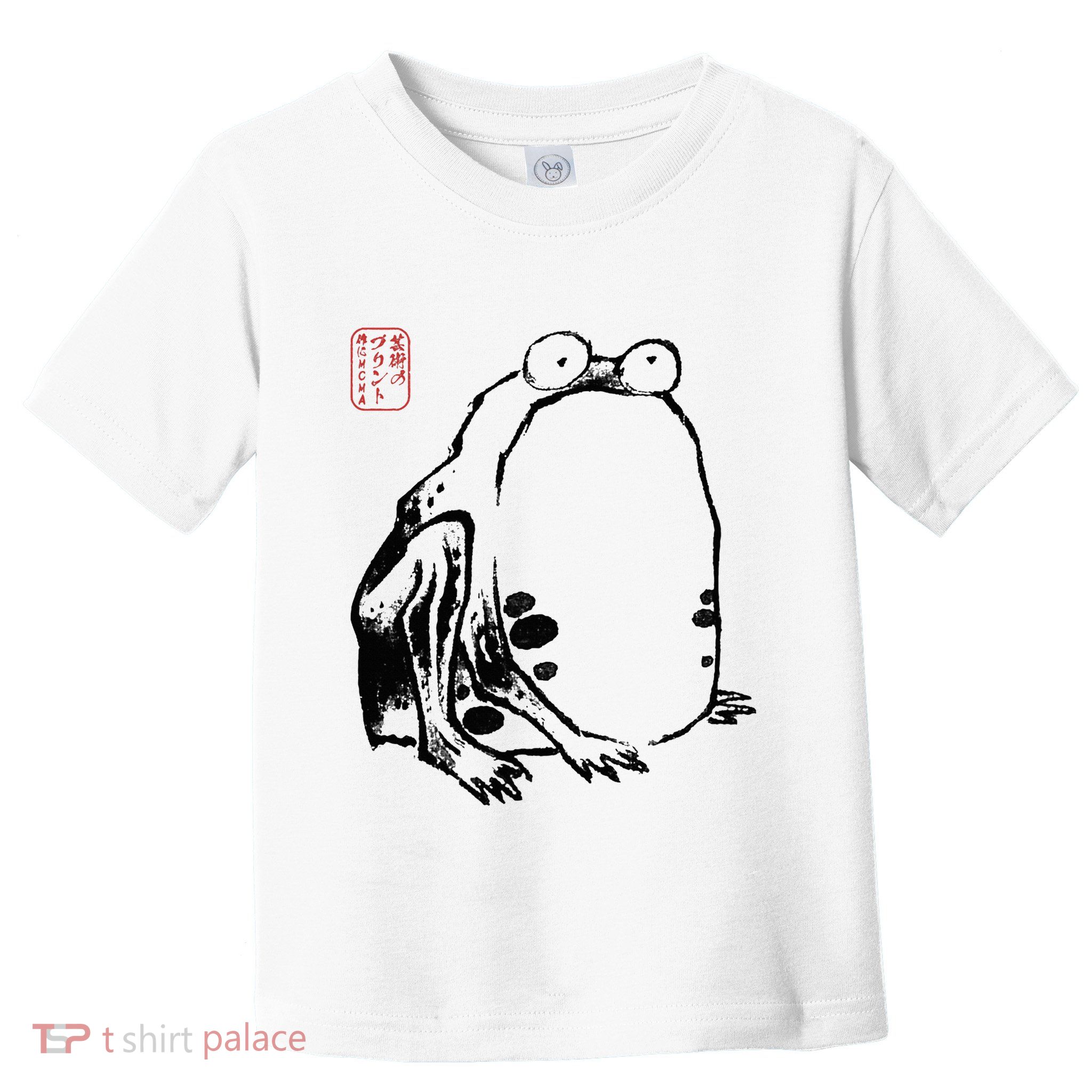 Japanese Grumpy Frog Ukiyoe Anime Japanese Toddler T-Shirt
